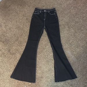 Shein Black Bellbottoms